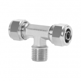 NM-AT-08-R18 Фитинг тройник T-образный с накидной гайкой, 8-5.5 мм, 8-6 мм x R 1/8